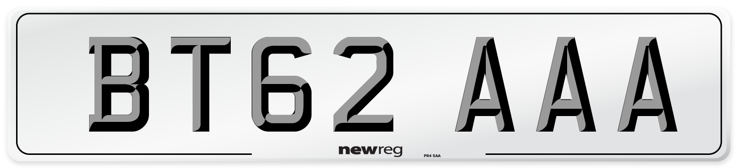 BT62 AAA Number Plate from New Reg